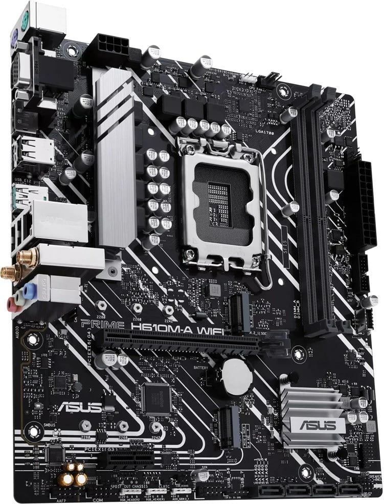 Pllakë amë ASUS PRIME H610M-A WIFI, LGA 1700, micro ATX, Wi-Fi, Bluetooth, e zezë