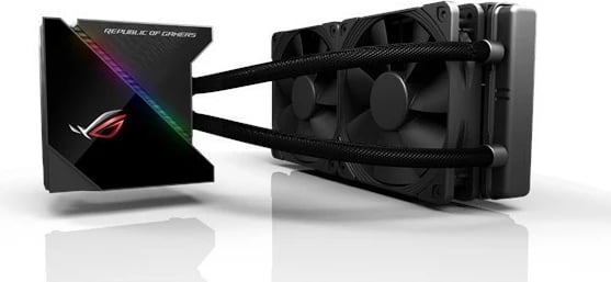Ftohës uji all-in-one ASUS ROG Ryujin 240, 2x120mm, OLED, Aura Sync RGB, i zi