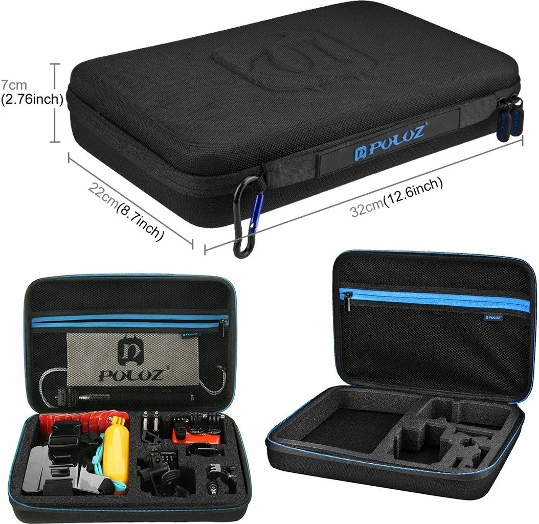 Set aksesorësh për kamera sportive Puluz PKT09, 53 copë, universal