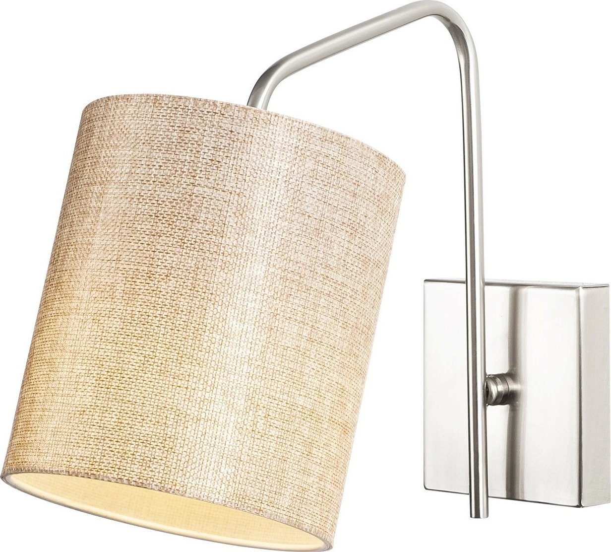 Llambë muri Opviq, Ve - 6001, trup metalik, ngjyrë nikel dhe krem, 14x27cm Llambë muri Opviq, Ve - 6001, trup metalik, ngjyrë nikel dhe krem, 14x27cm