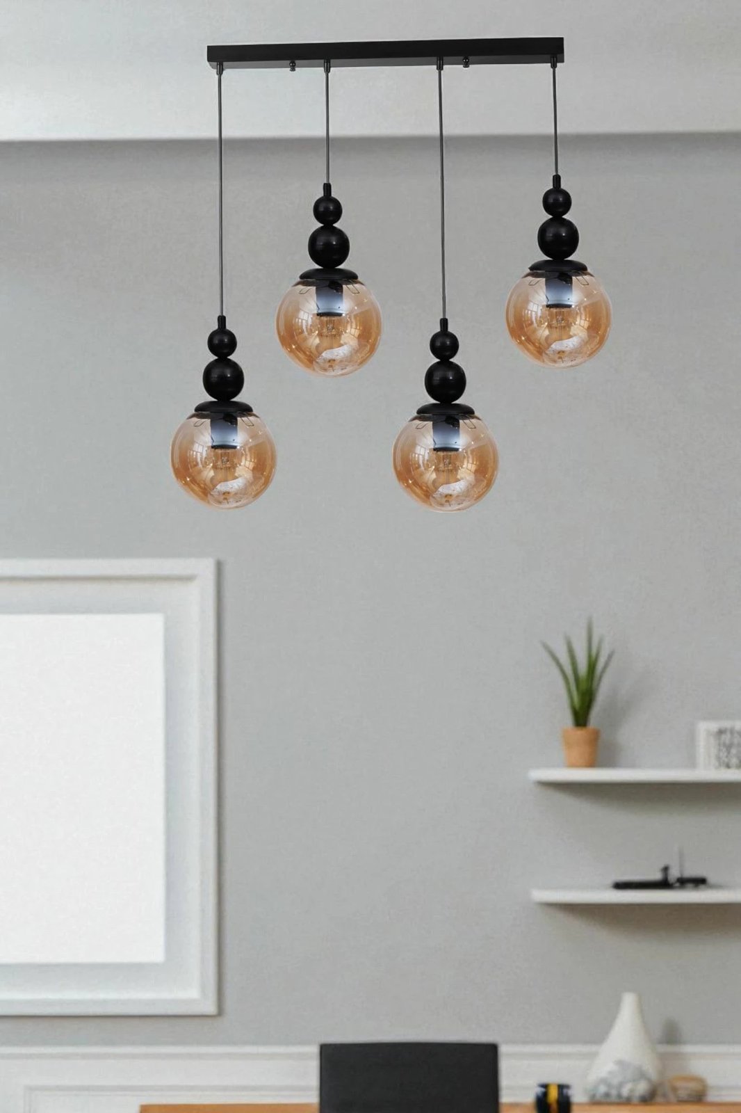 Llambë tavani Opviq, ngjyrë mjaltë dhe e zezë, 9053-6