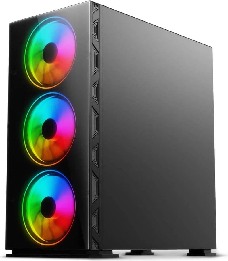 Kasë SAVIO Prime X1 ARGB Glass, e zezë