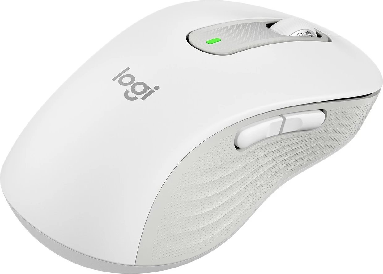 Maus Logitech Signature M650 L wireless, i bardhë, për dorë të majtë, 4000 DPI