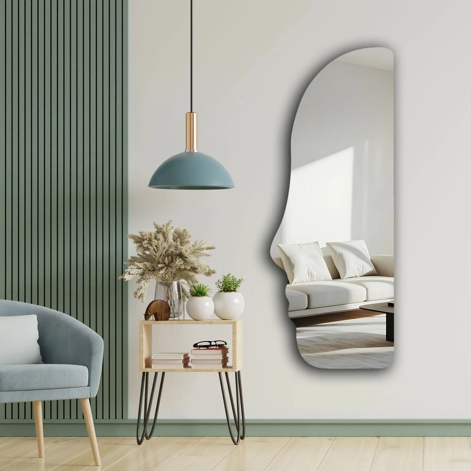 Pasqyrë dekorative Skye Decor, shumëngjyrëshe, 52x135cm, 52135Ayna-008