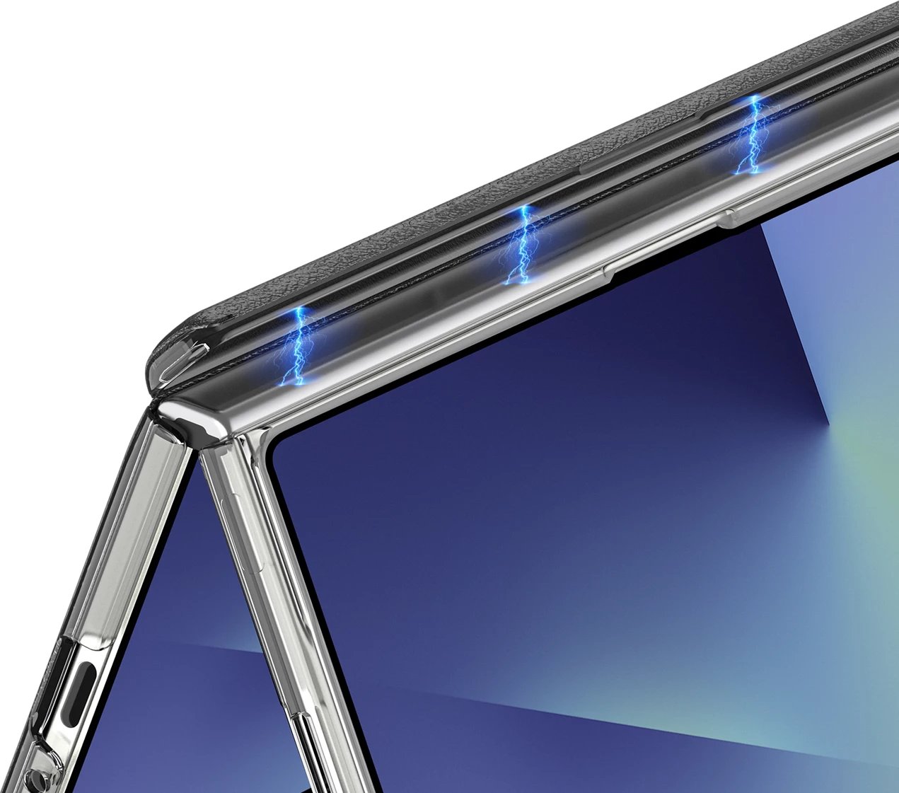 Mbështjellës Dux Ducis Stex për Samsung Galaxy Z Fold 7, me stand 360°, me xham të temperuar, i zi