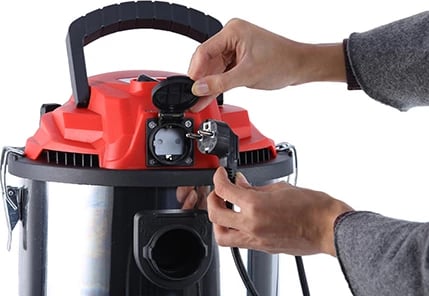 Fshesë industriale me korent, Adler, CR 7045, 25L, 1400W nominale 3400W maksimale, tharje/lagështi + fryrje, prizë për vegla, inox