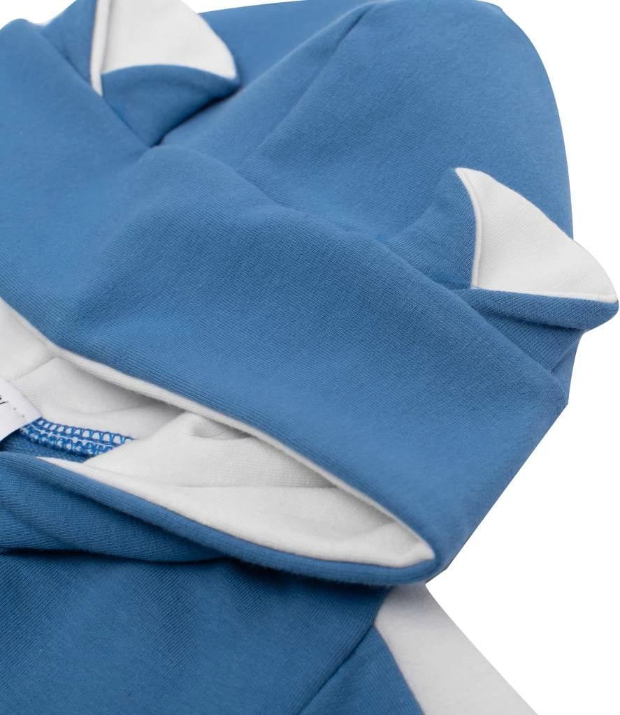 Kombinezon bebe New Baby The Best, termo, me kapuç me veshë, zinxhir i plotë, madhësia 92 (18-24 muaj), blu