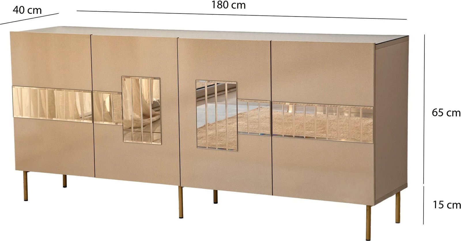 Konsol Skye Decor, Paris, bronz dhe ar