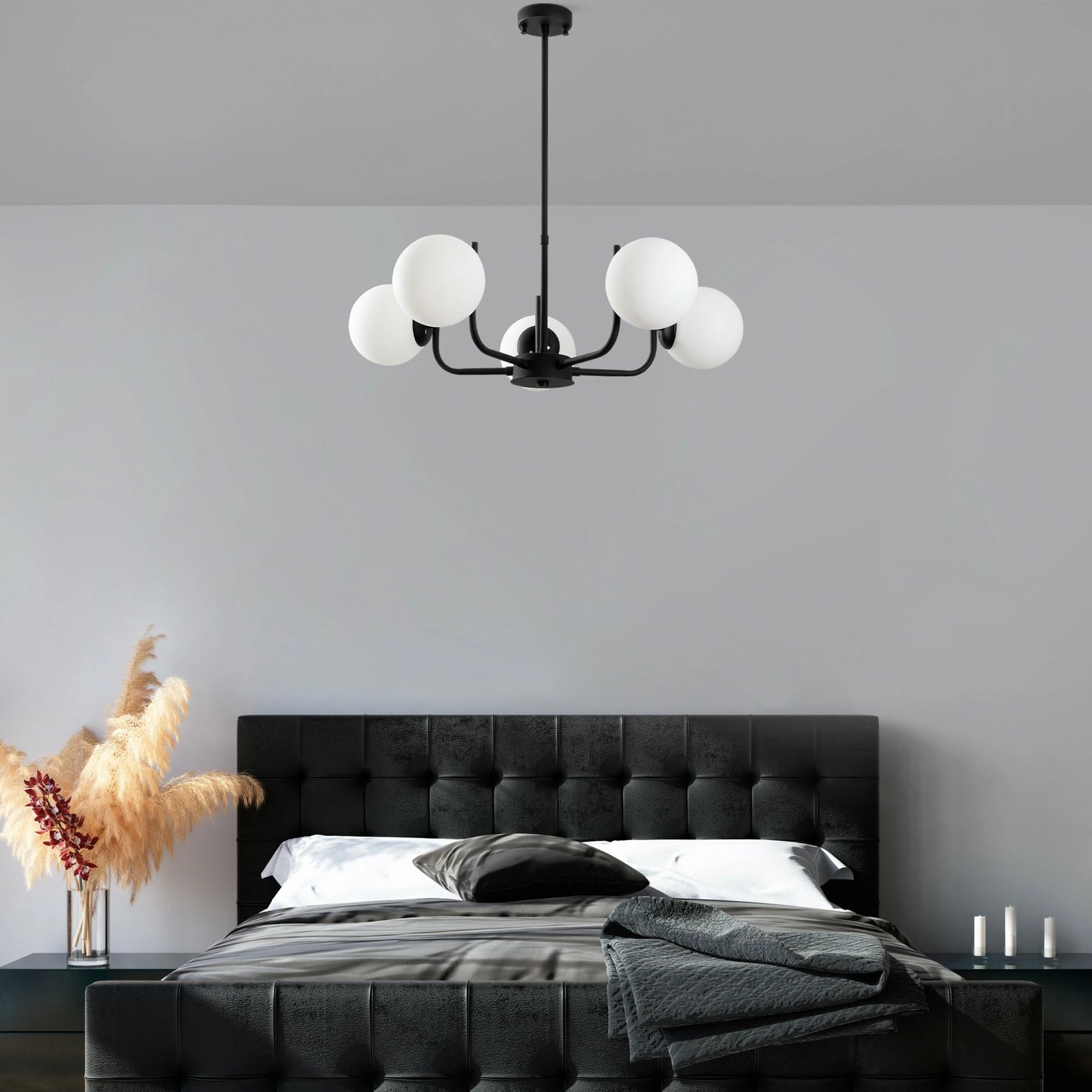 Llambë tavani Opviq, Antler, e zezë, 69cm