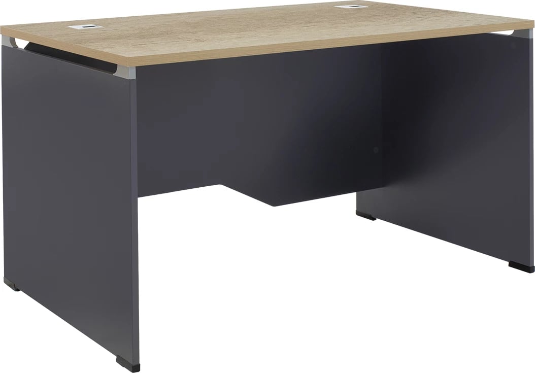 Tavolinë menaxheri Lotus, ngjyrë lisi-gri e errët, 120x80x75cm