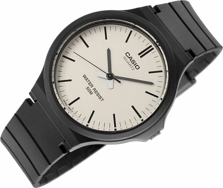 Orë dore për meshkuj Casio, e zezë