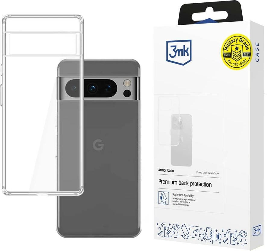 Mbështjellës 3mk Armor Case për Google Pixel 8, Transparent
