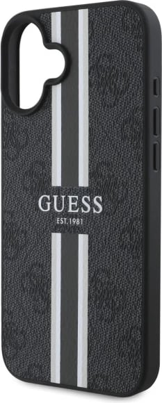 Mbështjellës Guess 4G Printed Stripes MagSafe për iPhone 16, zi Mbështjellës Guess 4G Printed Stripes MagSafe për iPhone 16, zi