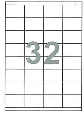 Etiketa vetëngjitëse NEXT 52.5x35mm 32/φ 100φ A4, të bardha