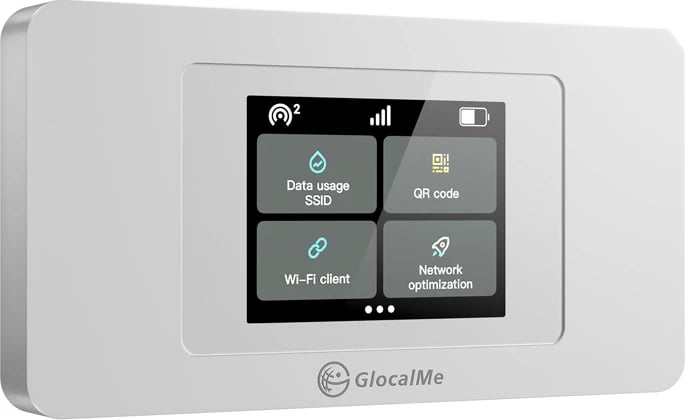 Ruter portabël Wi-Fi GlocalMe Duoturbo, CloudSIM, 4G/LTE, 3500 mAh, Bardhë