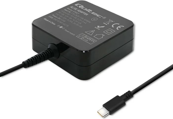 Furnizues energjie Qoltec 51027, 65W, USB Type-C, Power Delivery, i zi