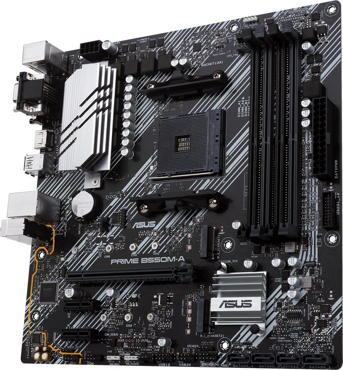 Pllakë amë ASUS Prime B550M-A/CSM, Socket AM4, micro ATX, e zezë dhe argjendtë