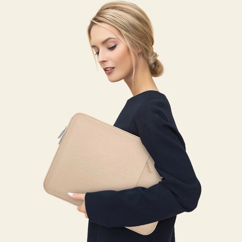 Mbështjellës laptopi Tech-Protect Sleeve, 13-14 inç, Bezhe