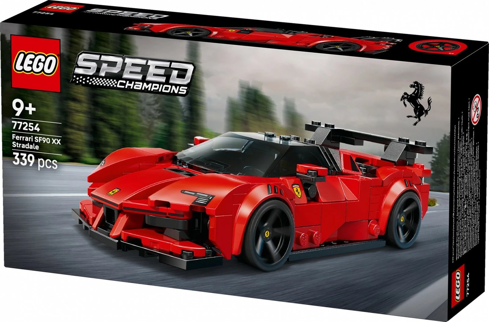 Set blloqe ndërtimi LEGO Speed Champions Ferrari SF90 XX Stradale 77254, 339 pjesë, moshë 9+, me minifigurë, e kuqe