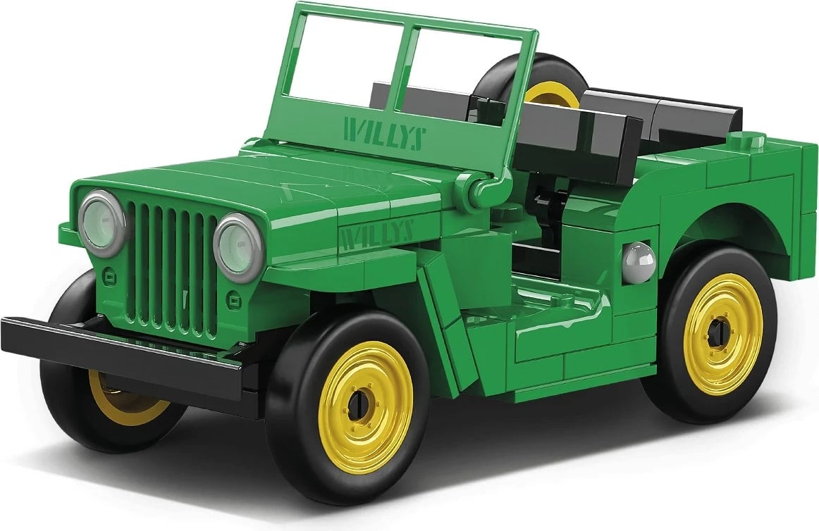 Set blloqesh ndërtimi COBI Jeep Willys CJ-2A, 111 pjesë, e gjelbër