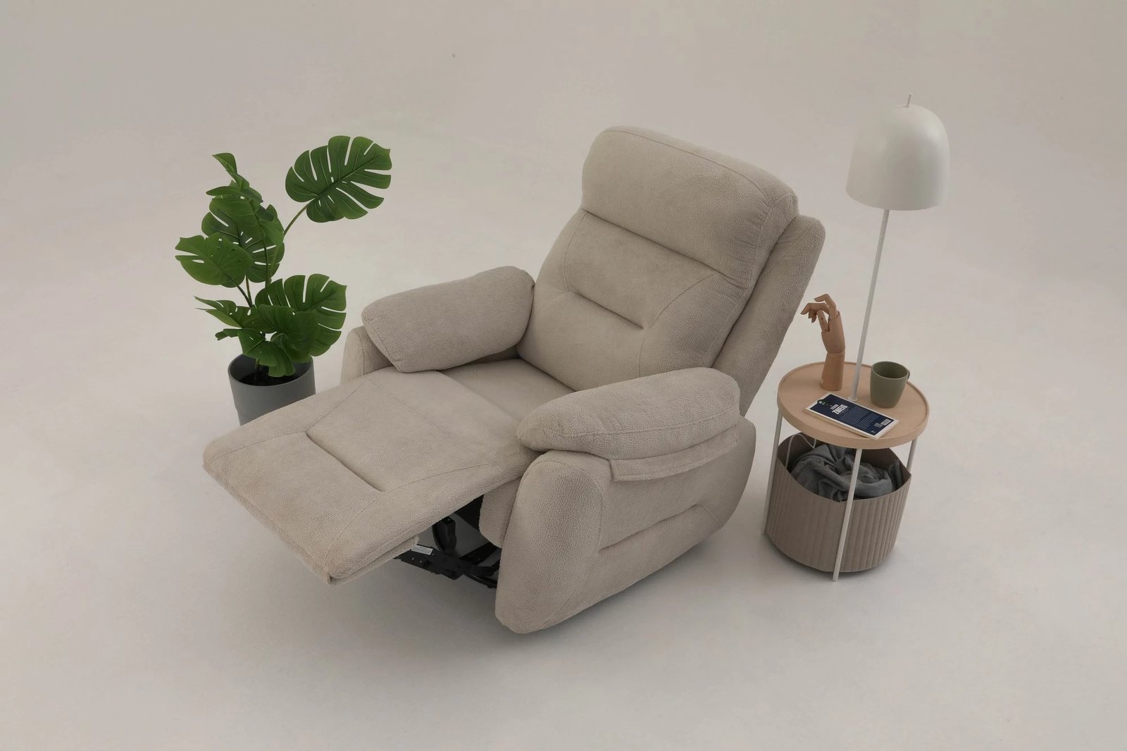 Recliner Comfort manuel, krem, Atelier del Sofa
