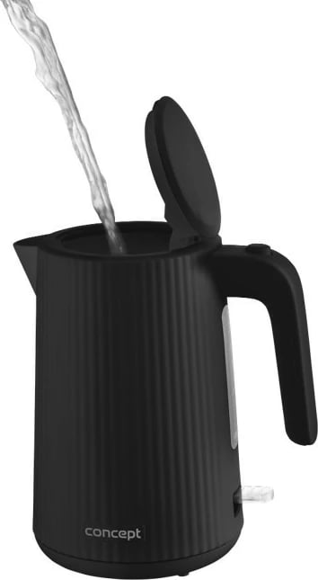 Çajnik elektrik, Concept RK2391, 1.7L, 2200W, plastikë, i zi