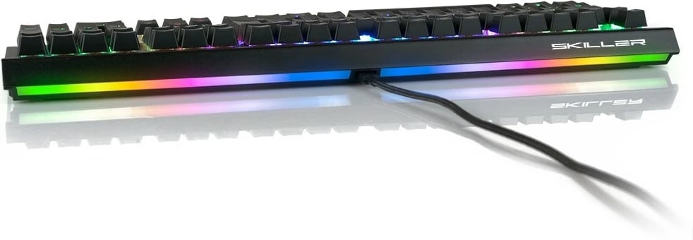 Tastierë mekanike Sharkoon SKILLER SGK60, Kailh Box Red, RGB, ES layout, e zezë