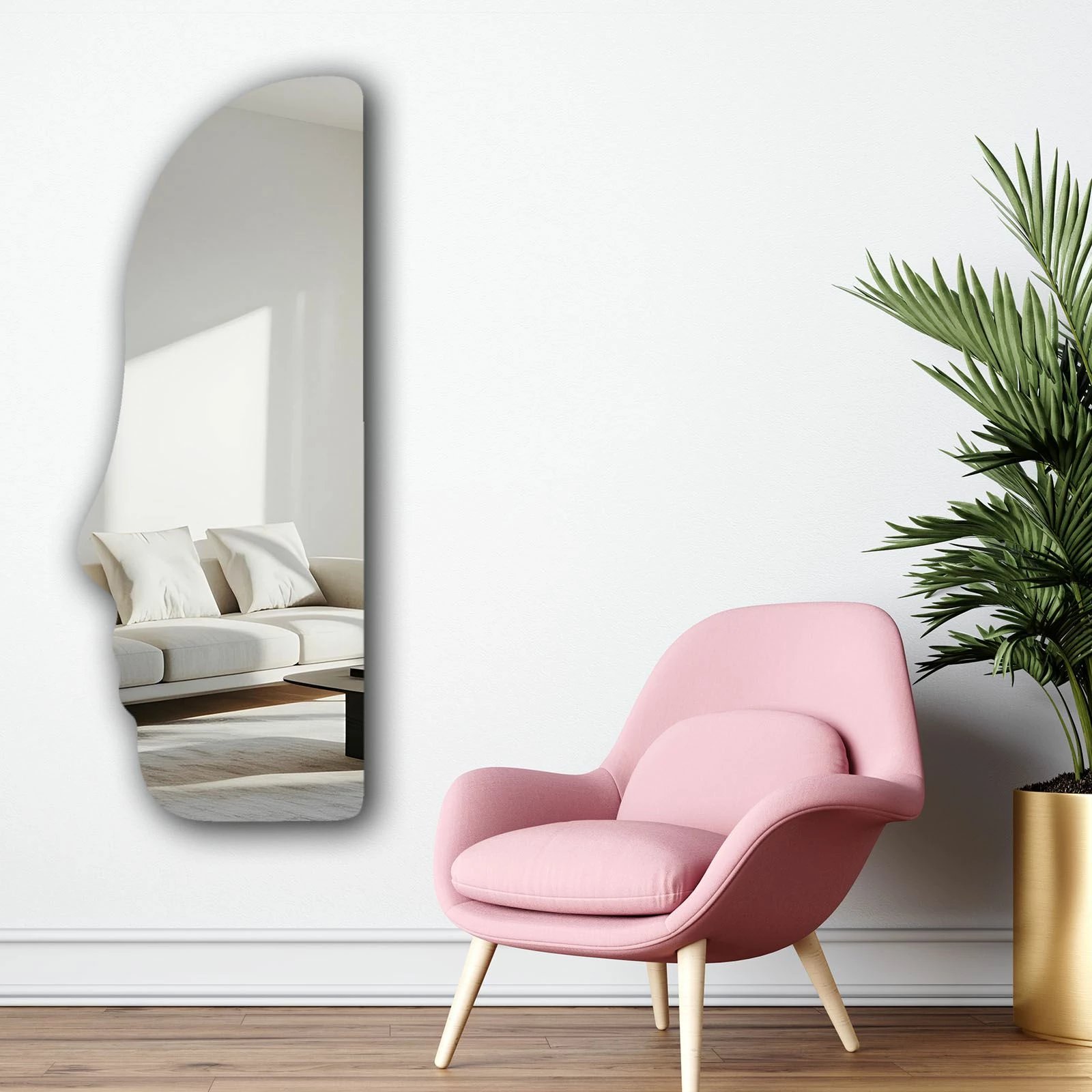 Pasqyrë dekorative Skye Decor, shumëngjyrëshe, 52x135cm, 52135Ayna-008