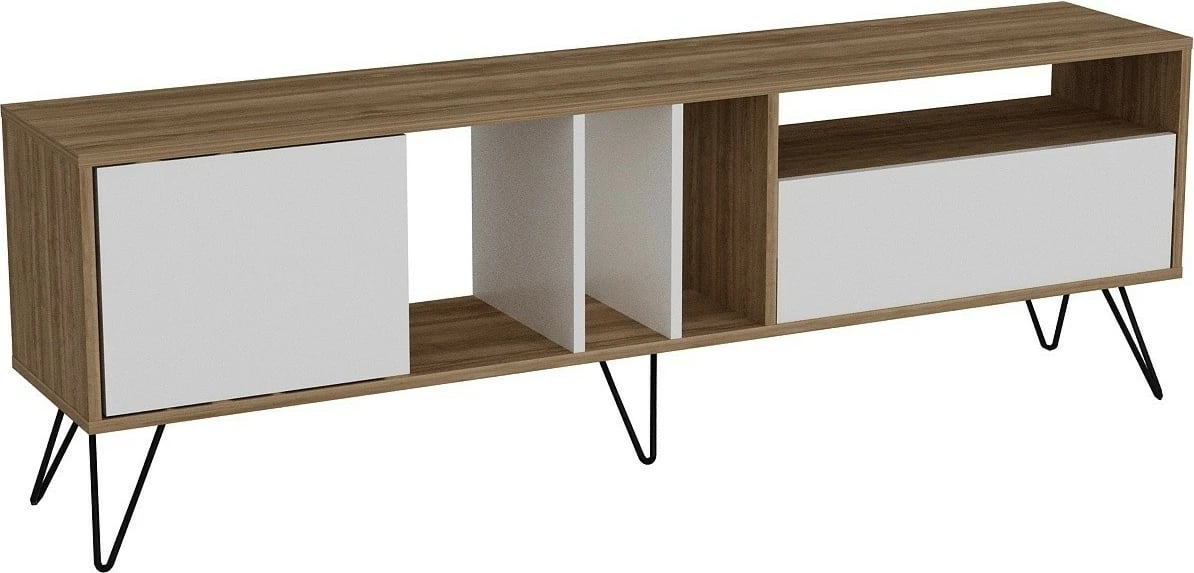 Komodë TV Hanah Home, Mistico (180), ngjyrë arre, e bardhë