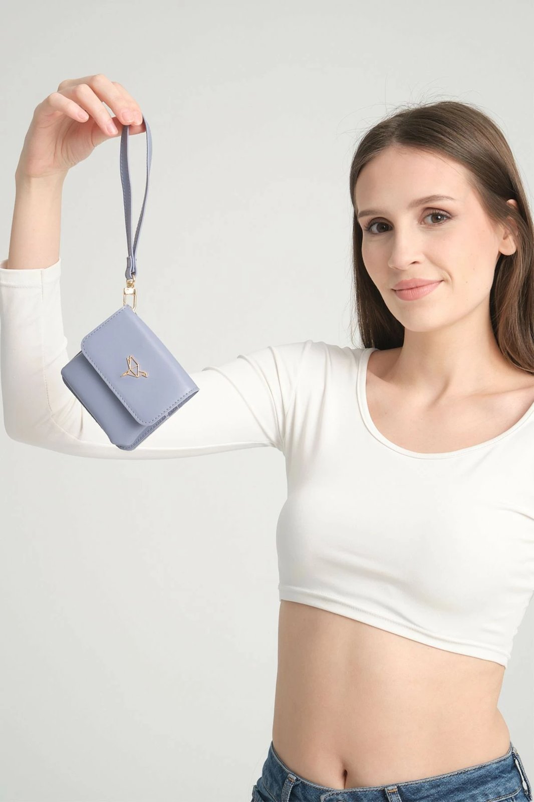 Portofol për femra, ngjyrë baby blue, Zoozie Bags, Mini Best