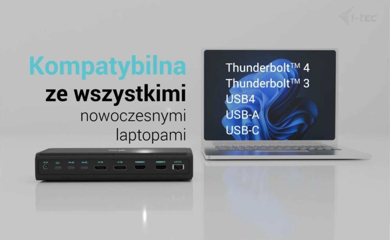 Docking station i-tec CA6MONITORDOCKPD, 6x 4K/60Hz, 140W, i zi