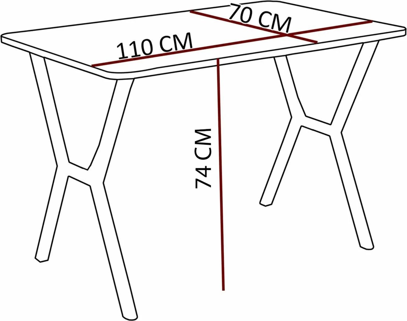 Tavolinë ngrënieje, ngjyrë arre, Skye Decor, Elma 110