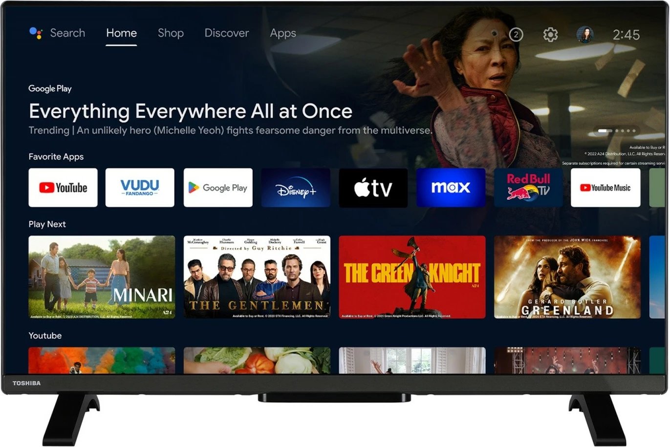 Televizor LED Toshiba 32LA2E63DG, 32", Full HD, Smart TV, Android TV, i zi