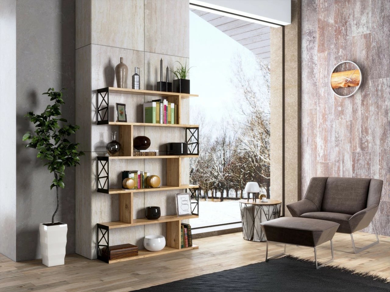 Raft librash Hanah Home, ngjyrë Atlantic Pine, FRN-12032