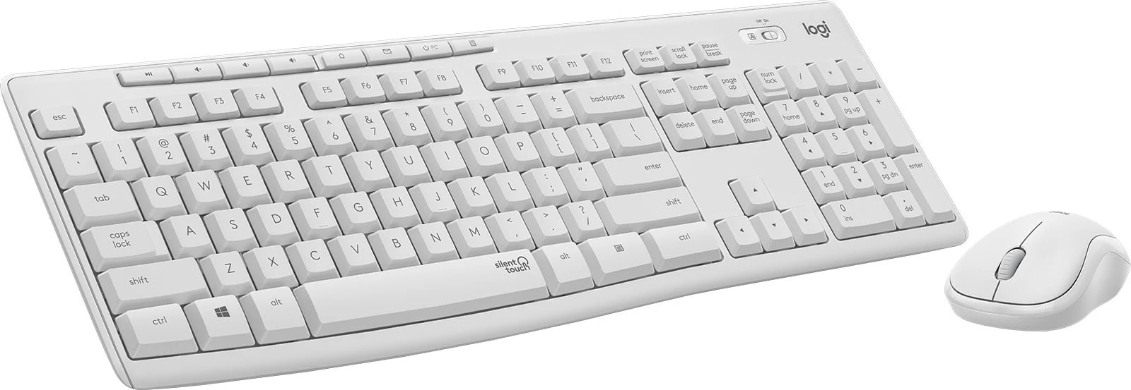 Set tastierë dhe maus Logitech MK295 Silent Wireless Combo, AZERTY, wireless, e bardhë