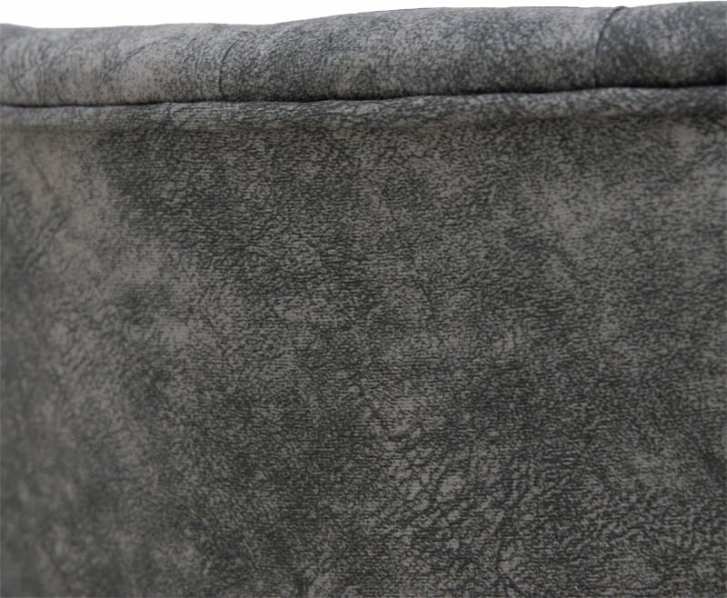 Divan Samara dyvendësh, kadife antracit, këmbë të zeza, 130x55x79cm