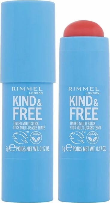 Blush për femra Rimmel London Kind & Free Tinted Multi Stick 004 Tangerine Dream, 5g