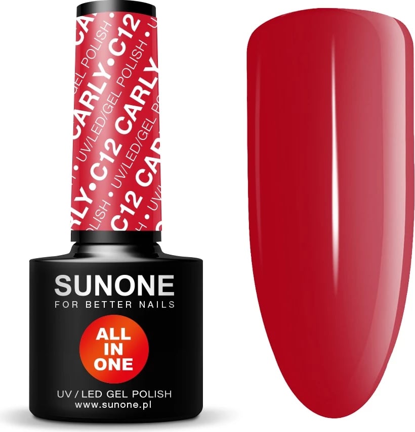 Llak për thonj për femra Sunone All In One Hybrid Nail Polish 3in1 C12 Carly, 5ml