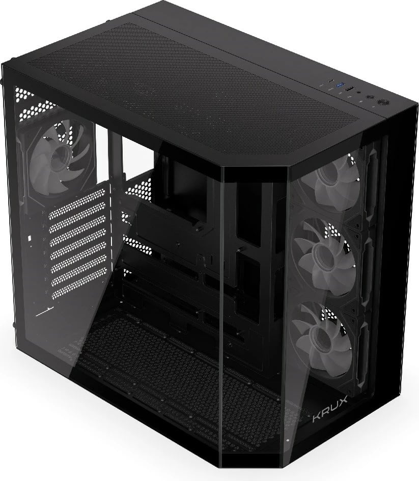 Kasë KRUX Empero KRXD010, për kompjuter, e zezë