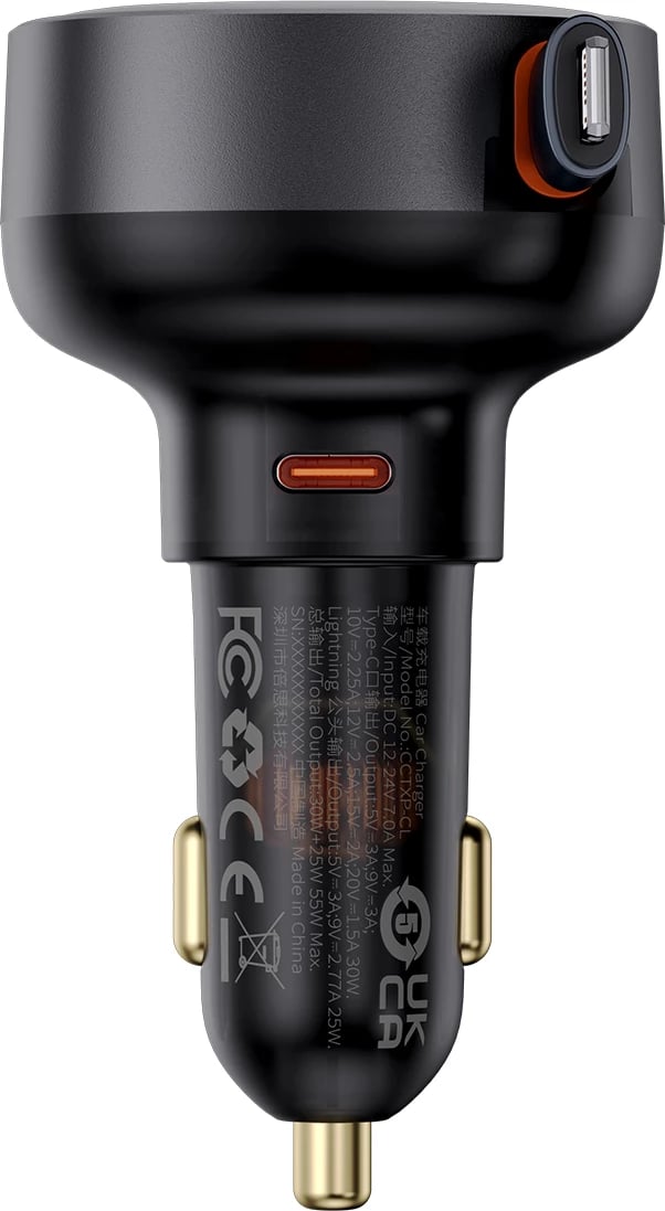 Karikues veture Baseus Enjoyment Pro, C00057803111-00, 60W, USB-C (femër) / Lightning (mashkull), zi