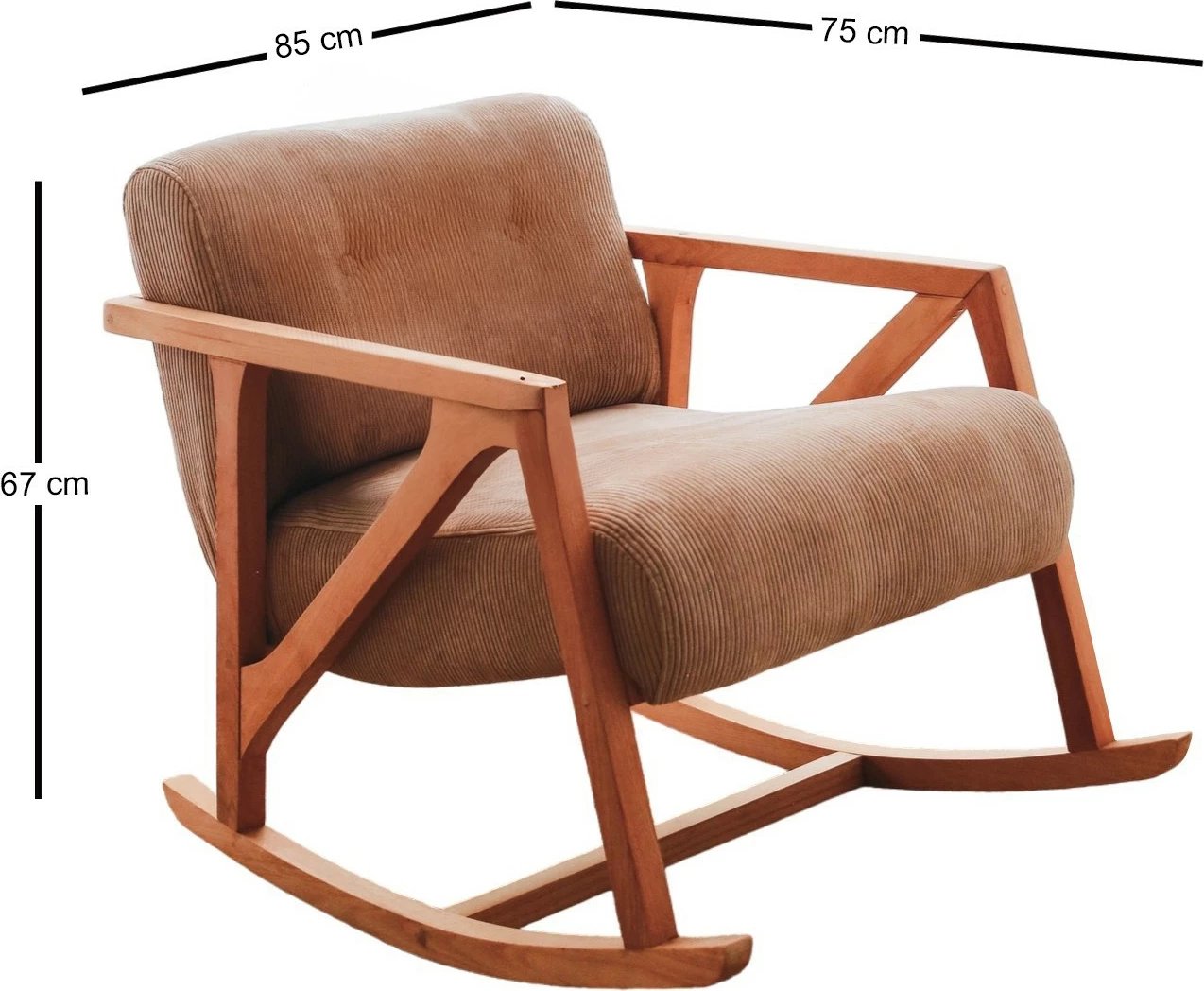 Karrige sallanan Wing, Atelier del Sofa, Nini, ngjyrë camel