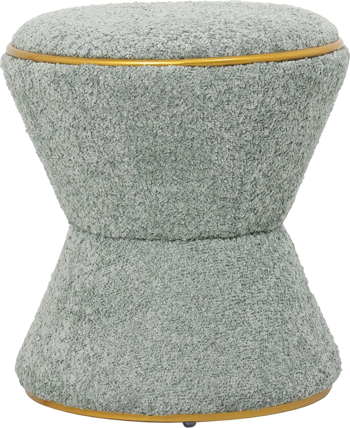 Karrige për bar e rrumbullakët LINNER FH9604.15, pëlhurë boucle, ngjyrë fistik-gold, Φ38.5x43H cm