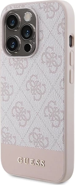 Mbështjellës Guess 4G Stripe për iPhone 15 Pro, Rozë Mbështjellës Guess 4G Stripe për iPhone 15 Pro, Rozë