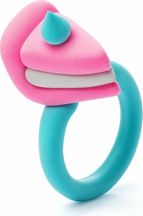 Set kreativ me plastelinë Hey Clay Bijou Sweet Rings, 6 ngjyra, për fëmijë