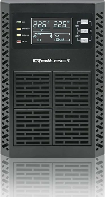 UPS Qoltec 2kVA 2000W, Online, LCD, EPO, USB, i zi
