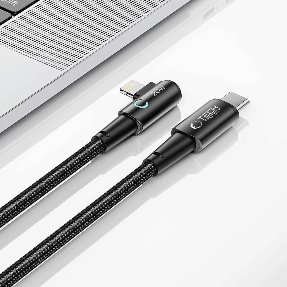 Kabllo Tech-Protect UltraBoost L, Lightning në USB-C, 1m, 20W, Gri