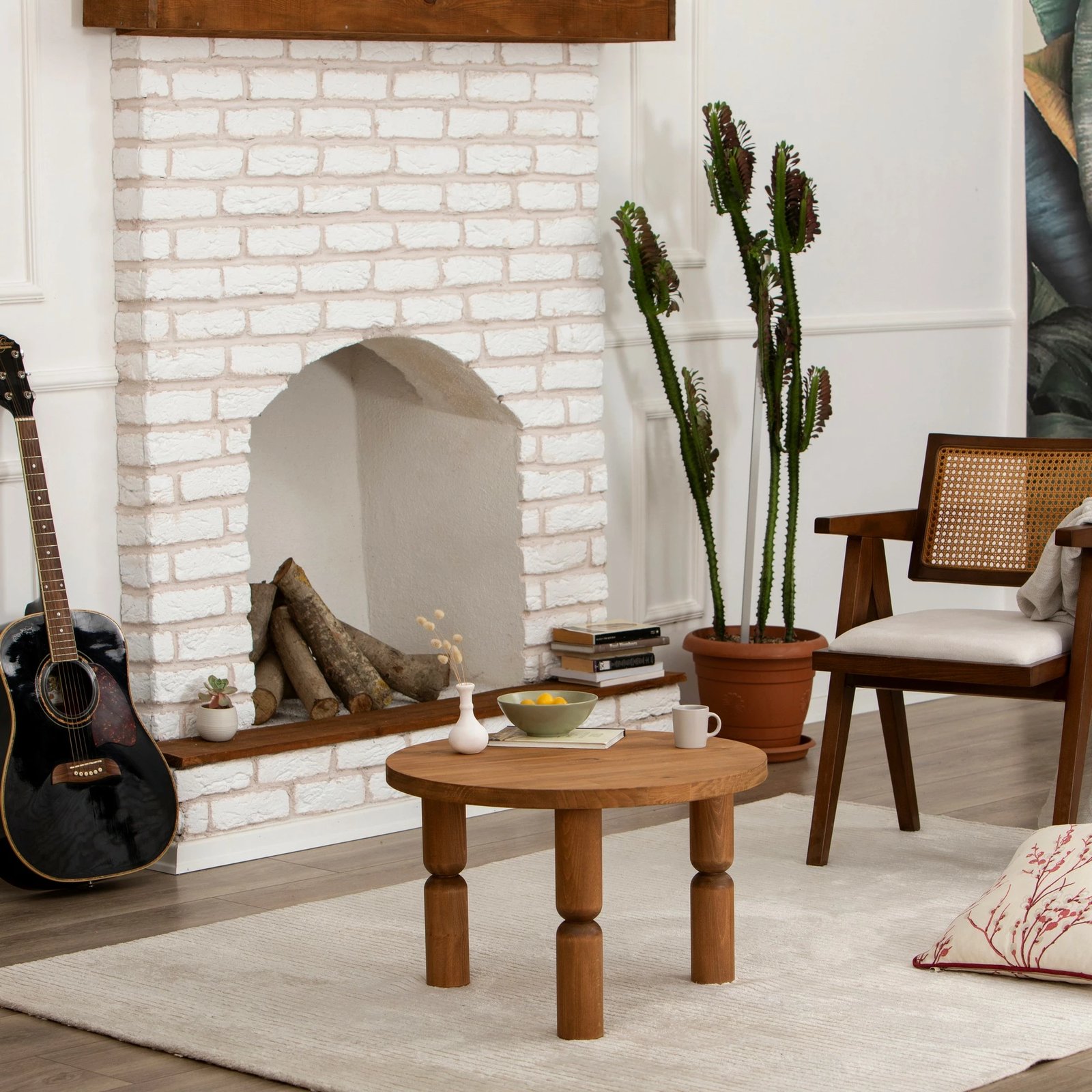 Tavolinë kafeje Skye Decor, Ida 60, ngjyrë geshtenje