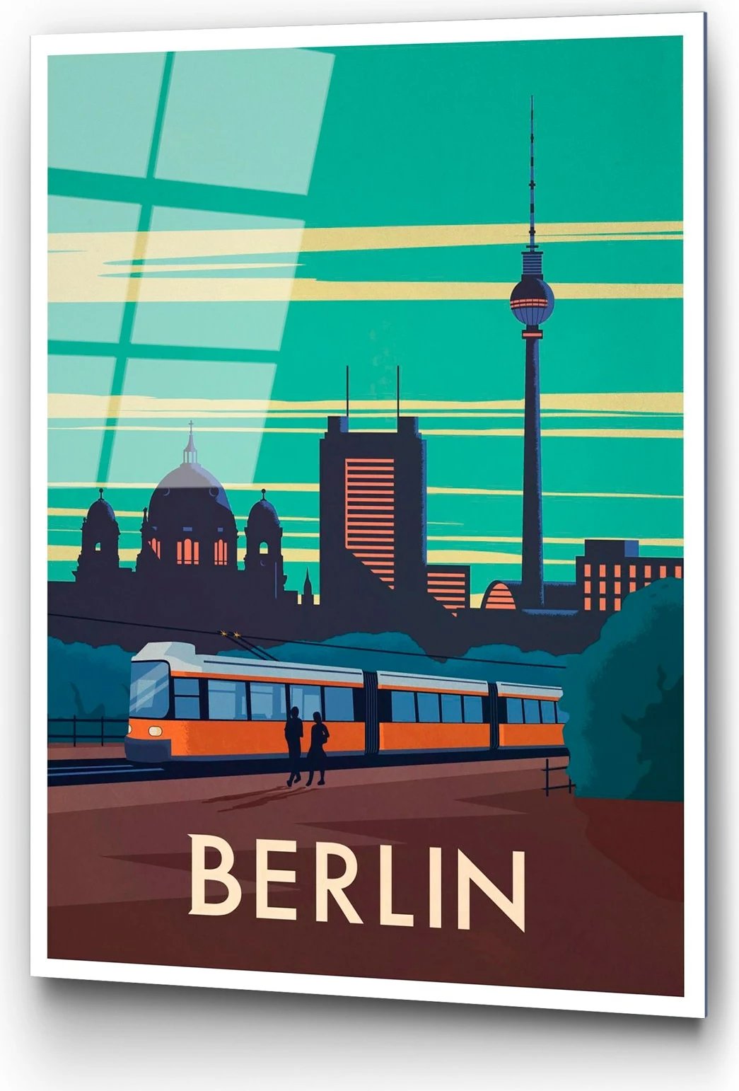 Pikturë dekorative prej xhami të temperuar, Wallity, UV-1004, 30x45cm