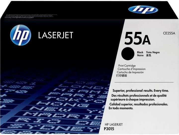 Toner HP 55A CE255A rendiment 5,500–8,800 faqe, i zi