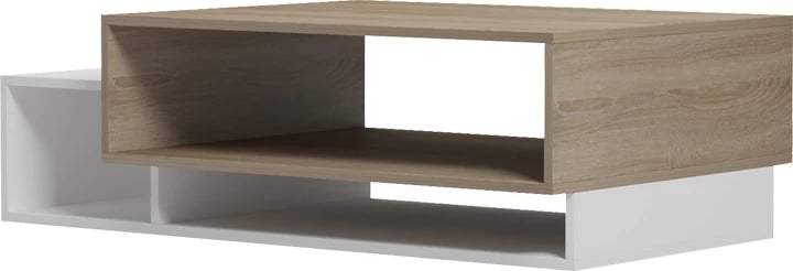 Tavolinë kafeje Dekost, ngjyrë sonoma-bardhë, 105x50x32cm